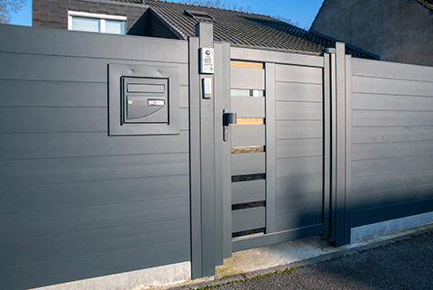 Portillon semi-plein aluminium Diskar Kostum