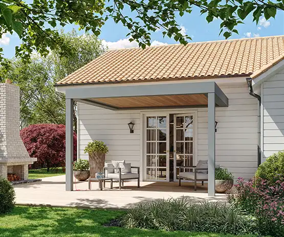 Pergola adossé en aluminium Lily Kostum