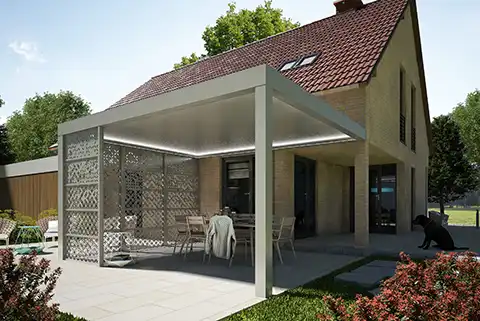 Pergola bioclimatique en aluminium Lily Kostum