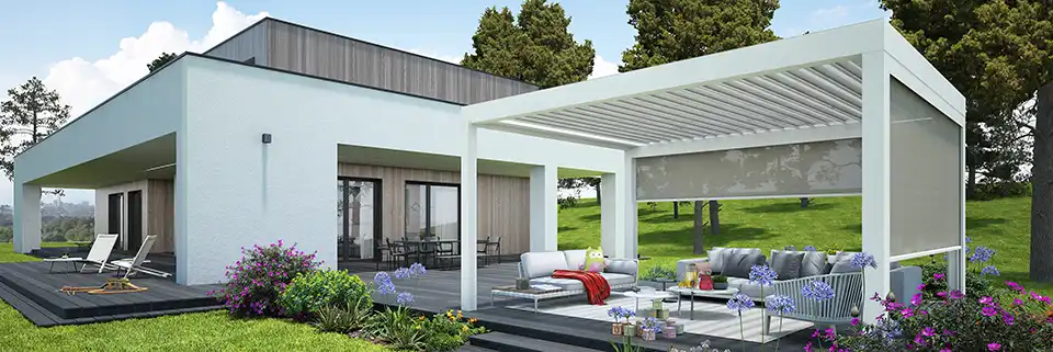 Pergola autoportante en aluminium Lily Kostum