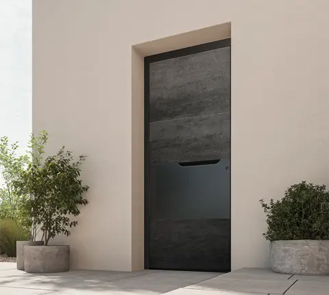 Kostum design harmonisé à la porte d'entrée Bel'M graphite, Holev