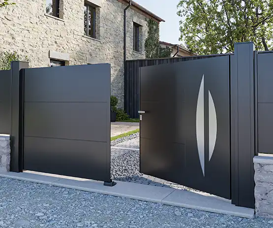 portail battant plein aluminium selene kostum