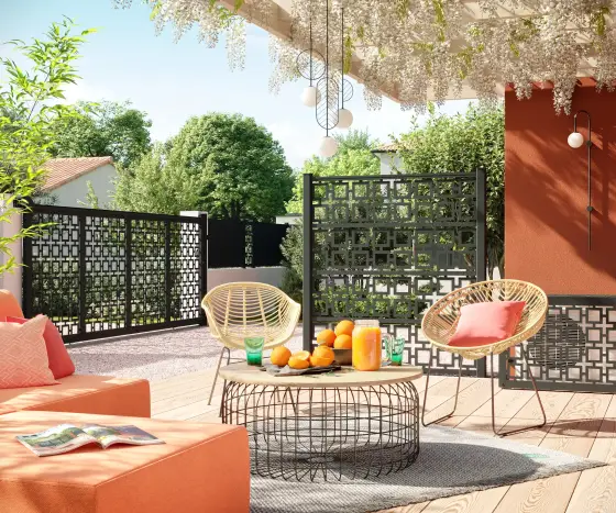 panneau décoratif extérieur pour terrasse