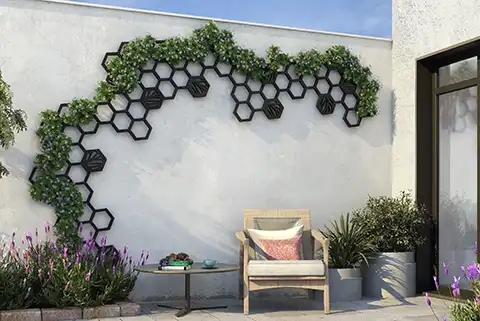 treillis végétalisable en aluminium Apis Kostum