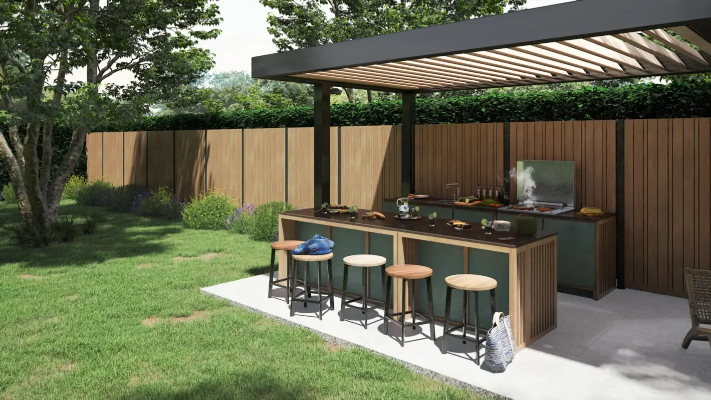 Kanell kitchen equipped with a plancha