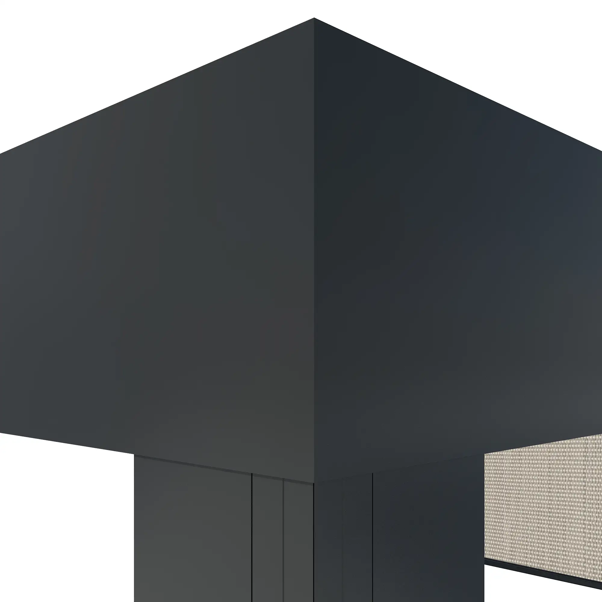 Gutter and Ø 80 mm rainwater drainage concealed
