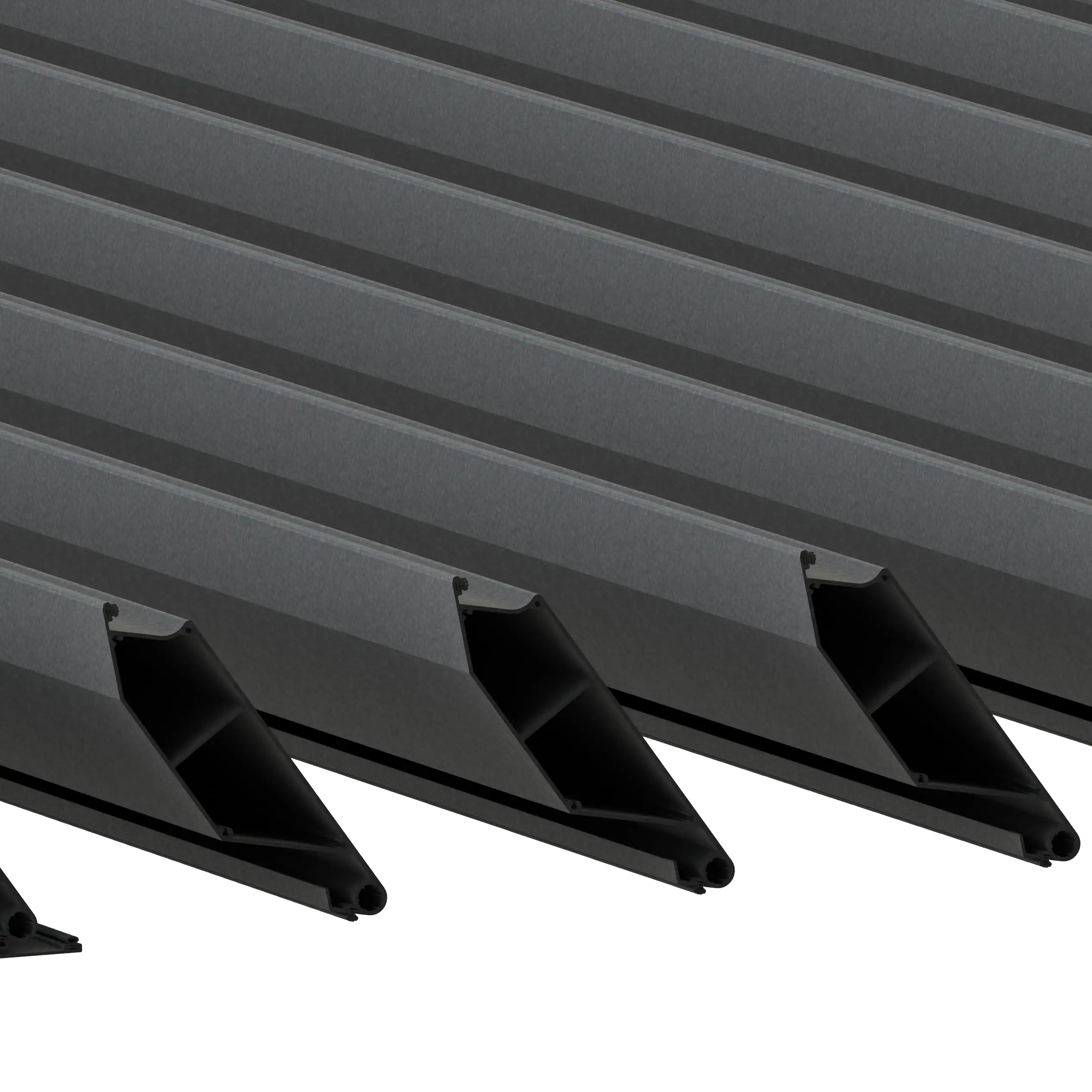 Solid roof with integrated slope for rainwater drainage