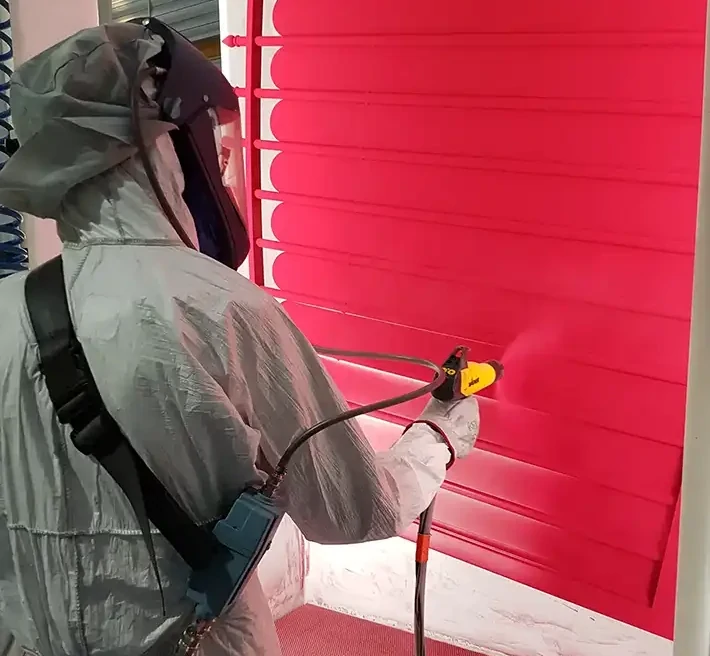 Powder coating workshop