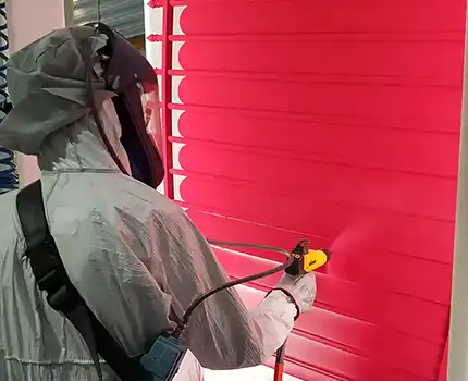 Powder coating workshop