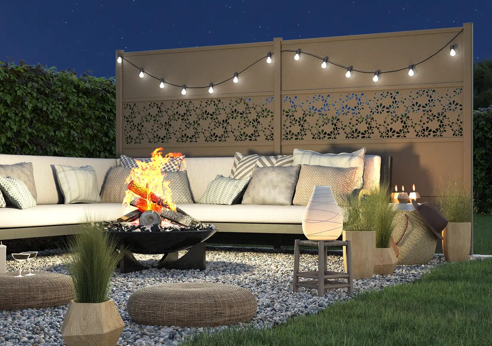 Different styles of Kostum aluminium privacy screens