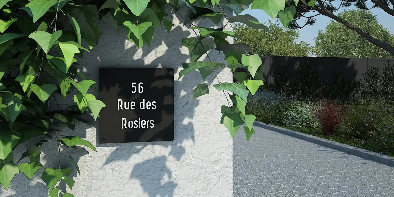 Aluminum entrance plates and street numbers