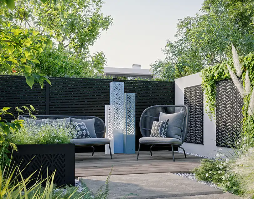 habillage jardinière et façade aluminium