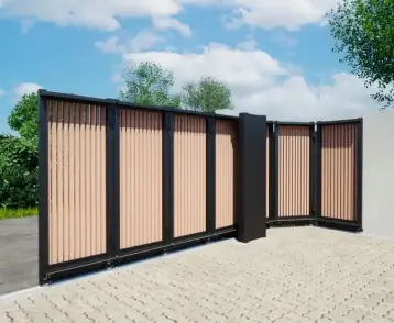 Sectional sliding gate